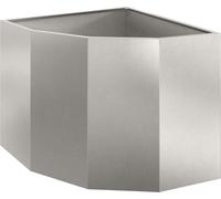 vidaXL Maceta para plantas de pared, plateada, 60 x 60 x 50 cm, acero inoxidable