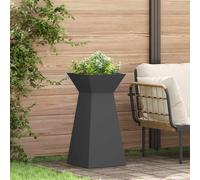 vidaXL Maceta Pilar 2 pcs Negro 35 x 35 x 73 cm
