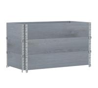 vidaXL Maceta rectangular gris de 100x50 cm, fabricada en madera maciza de pino
