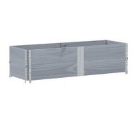 vidaXL Maceta rectangular gris de 150x50 cm, fabricada en madera maciza de pino