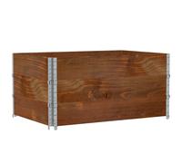 vidaXL Maceta rectangular marrón de 120x80 cm, fabricada en madera maciza de pino