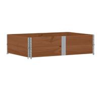 vidaXL Maceta rectangular marrón de 150x100 cm, fabricada en madera maciza de pino