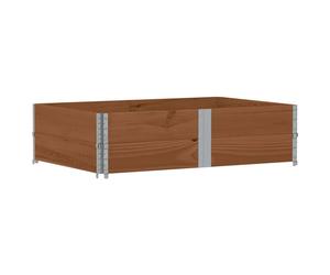 vidaXL Maceta rectangular marrón de 150x100 cm, fabricada en madera maciza de pino