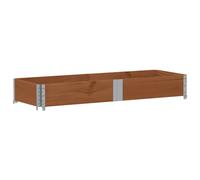 vidaXL Maceta rectangular marrón de 150x50 cm, fabricada en madera maciza de pino