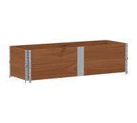 vidaXL Maceta rectangular marrón de 150x50 cm, fabricada en madera maciza de pino