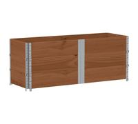 vidaXL Maceta rectangular marrón de 150x50 cm, fabricada en madera maciza de pino