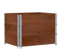 vidaXL Maceta rectangular marrón de 80x60 cm, hecha de madera maciza de pino