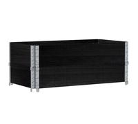 vidaXL Maceta rectangular negra de 100x50 cm, fabricada en madera maciza de pino