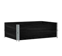 vidaXL Maceta rectangular negra de 120x80 cm, fabricada en madera maciza de pino