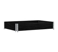 vidaXL Maceta rectangular negra de 120x80 cm, fabricada en madera maciza de pino