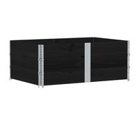 vidaXL Maceta rectangular negra de 150x100 cm, fabricada en madera maciza de pino