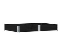 vidaXL Maceta rectangular negra de 150x100 cm, fabricada en madera maciza de pino