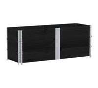 vidaXL Maceta rectangular negra de 150x50 cm, fabricada en madera maciza de pino
