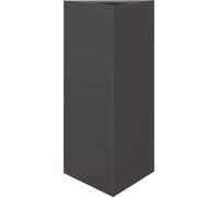 vidaXL Maceta triangular negra de acero, 40x34,5x75 cm