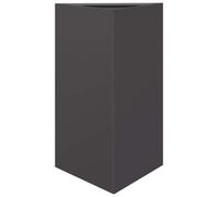 vidaXL Maceta triangular negra de acero, 50x43x75 cm