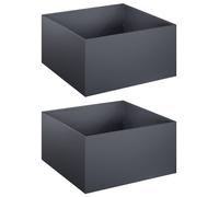 vidaXL Macetas para jardín, 2 unidades, color antracita, 60 x 60 x 30 cm