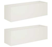 vidaXL Macetas para jardín, 2 unidades, color blanco, 100 x 30 x 30 cm