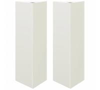 vidaXL Macetas para plantas, 2 unidades, blancas, triangulares, de 30x26x75 cm, de acero