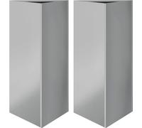 vidaXL Macetas para plantas, 2 unidades, triangulares, 40x34,5x75 cm, acero galvanizado
