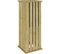 vidaXL Macetas rectangulares marrones, 33 x 33 x 85 cm, fabricadas en madera de pino tratada