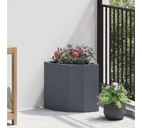 vidaXL Macetero de Esquina Antracita 30 x 30 x 35 cm Acero, Jardín y Terraza, Jardinería de Acero Moderno, Maceta Resistente, Contenedor para Flores, Exhibidor de Plantas