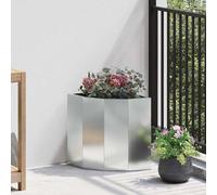 vidaXL Macetero de Esquina Plateado 30 x 30 x 35 cm Acero galvanizado