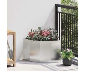 vidaXL Macetero de Esquina Plateado 45 x 45 x 35 cm Acero inoxidable