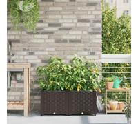 vidaXL Macetero de Jardín 2 pcs Marrón 80 x 40 x 37,5 cm Plástico