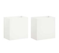 vidaXL Macetero de Jardín 2 uds. Blanco 50 x 30 x 40 cm