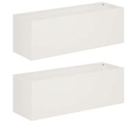 vidaXL Macetero de Jardín 2 uds. Blanco 60 x 20 x 20 cm