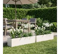 vidaXL Macetero de Jardín 2 uds. Blanco 80 x 20 x 20 cm
