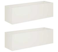 vidaXL Macetero de Jardín 2 uds. Blanco 80 x 30 x 30 cm