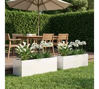 vidaXL Macetero de Jardín 2 uds. Blanco 80 x 30 x 30 cm