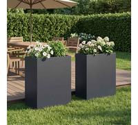 vidaXL Macetero de Jardín 2 uds. Gris antracita 40 x 20 x 40 cm