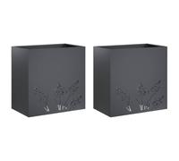 vidaXL Macetero de Jardín 2 uds. Gris Antracita 50 x 30 x 49 cm
