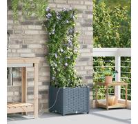 vidaXL Macetero de Jardín 2 uds. Gris Claro 40 x 40 x 142 cm PP