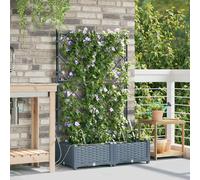 vidaXL Macetero de Jardín 2 uds. Gris Claro 80 x 40 x 126 cm PP