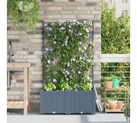 vidaXL Macetero de Jardín 2 uds. Gris Claro 80 x 40 x 143 cm PP