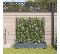 vidaXL Macetero de Jardín 3 uds. Gris Claro 120 x 40 x 126 cm PP