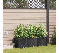 vidaXL Macetero de Jardín 3 uds. Negro 120 x 40 x 37,5 cm PP