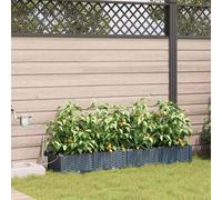 vidaXL Macetero de Jardín 4 pcs Gris Claro 160 x 40 x 22 cm Plástico