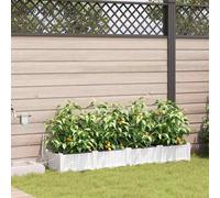 vidaXL Macetero de Jardín 4 uds. Blanco 160 x 40 x 22 cm PP