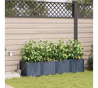 vidaXL Macetero de Jardín 4 uds. Gris 160 x 40 x 37,5 cm PP