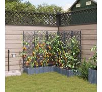 vidaXL Macetero de Jardín 5 uds. Gris Claro 120 x 120 x 126 cm PP