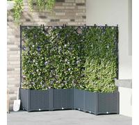 vidaXL Macetero de Jardín 5 uds. Gris Claro 120 x 120 x 143 cm PP