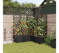 vidaXL Macetero de Jardín 5 uds. Negro 120 x 120 x 142 cm PP