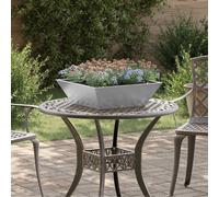 vidaXL Macetero de Jardín 5 uds. Plateado 50 x 50 x 15 cm