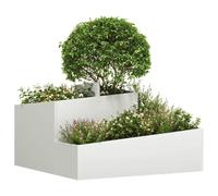 vidaXL Macetero de Jardín 80 x 80 x 50 cm Acero Laminado en frío, Jardín y Terraza, Macetero Moderno de Metal, Resistente para el Exterior, Accesorio Decorativo, Estilo Contemporáneo