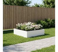 vidaXL Macetero de Jardín Blanco 100 x 100 x 30 cm