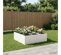 vidaXL Macetero de Jardín Blanco 100 x 100 x 30 cm
